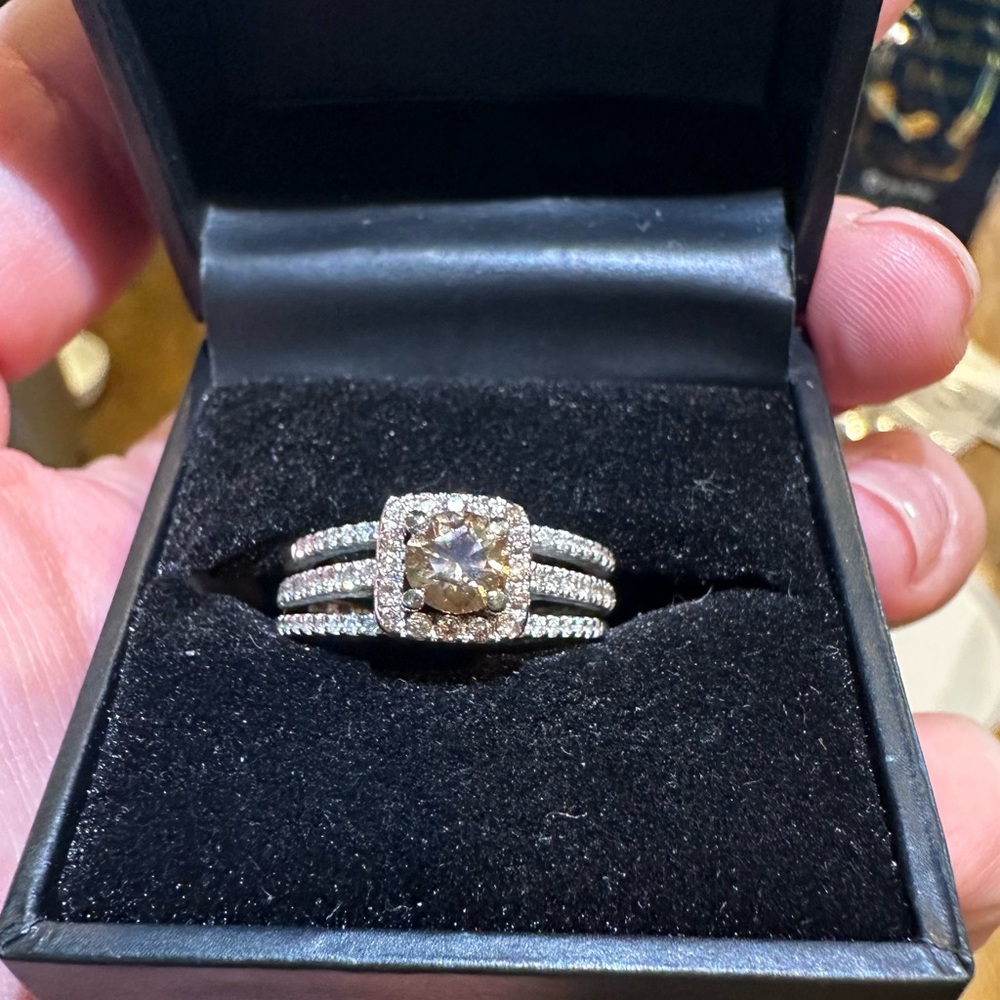 Le Vian Chocolate Diamond Ring | 0.34 CTTW | White Gold | Halo | $4K Retail